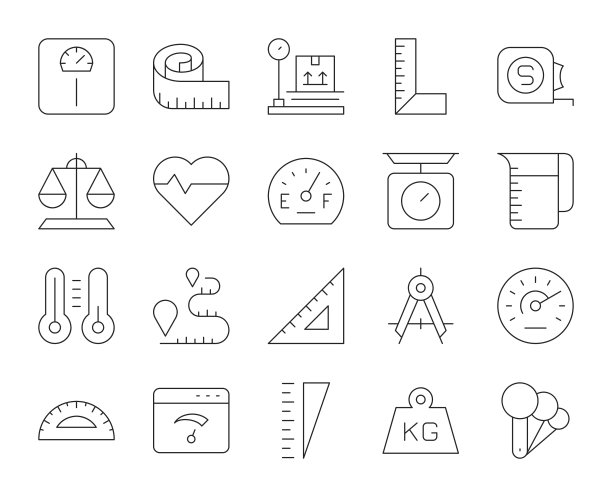 测量-细线图标图片下载