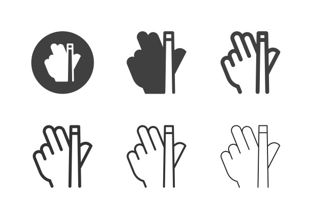 手握斯诺克杆图标-多系列图片下载