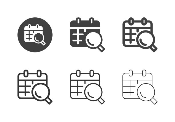 日期搜索图标-多系列图片下载