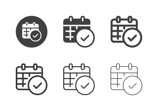 检查日历图标-多系列图片下载