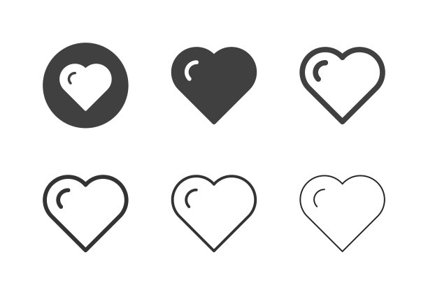 心形图标系列图片下载