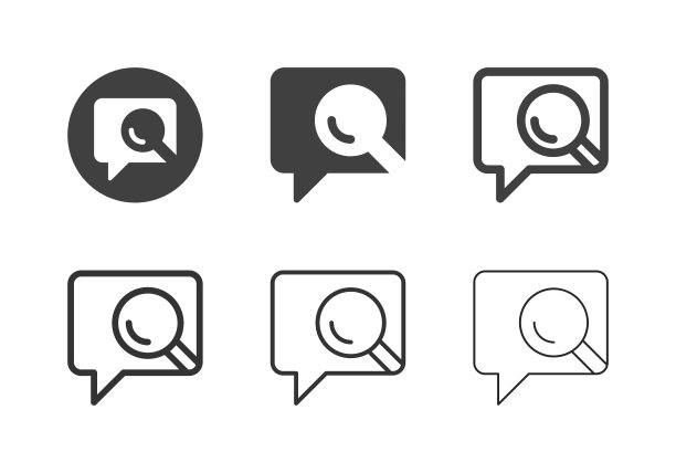 语音气泡搜索图标-多系列图片下载