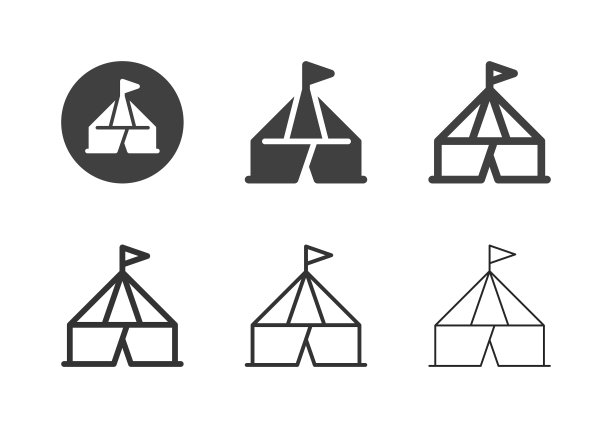 马戏团帐篷图标-多系列图片下载