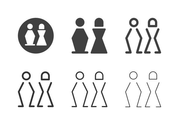 女性和男性图标-多系列图片下载