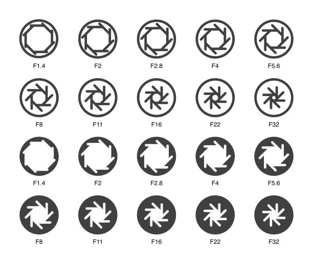 光圈大小设置4 -多粗体图标图片下载