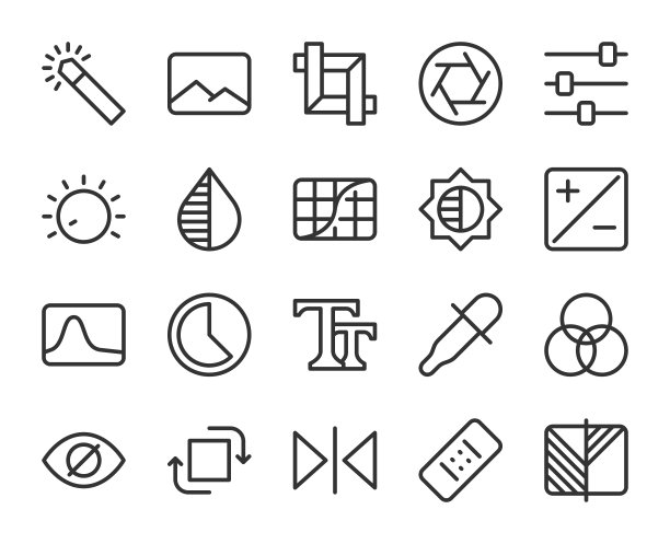 照片编辑器-线图标图片下载