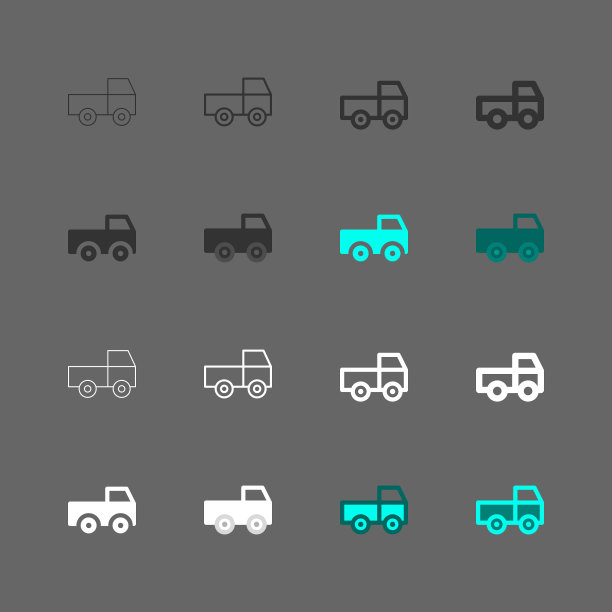 卡车汽车图标-多系列图片下载