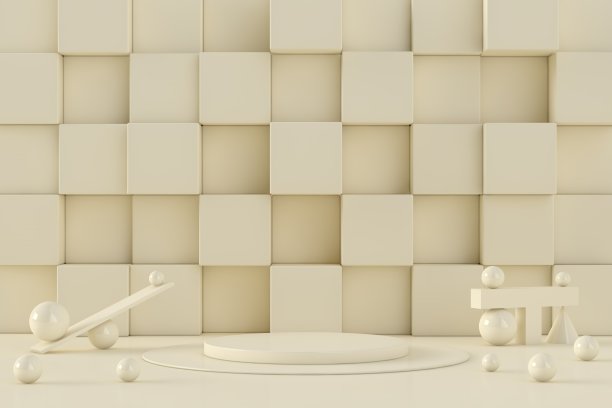 现代3D抽象背景平台的产品展示图片下载