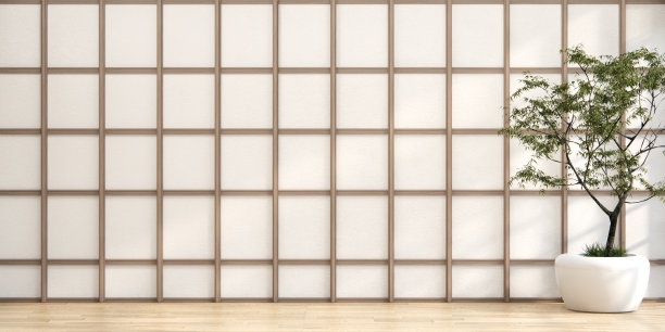 空房间，干净的日本极简主义房间内部图片下载