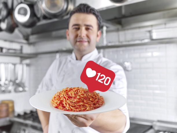 就像厨师展示意大利面的按钮图片下载