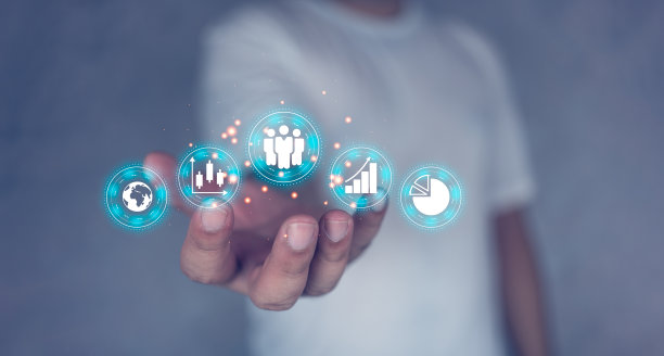 掌握数字营销、互联网和销售增长业务技术。业务。大数据分析。图片下载