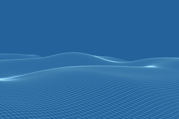 粒子波与网络连接的数字数据图片下载