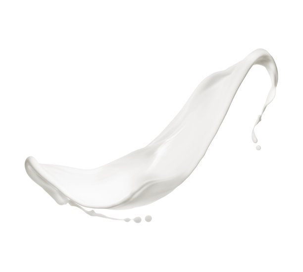 温和的牛奶在空气中飞溅，孤立在白色的背景上图片下载