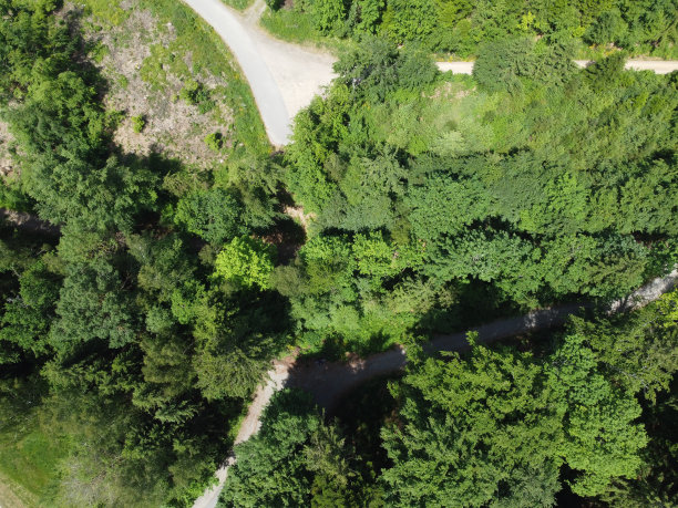 德国法尔肯施泰因附近的巴伐利亚森林鸟瞰图图片下载