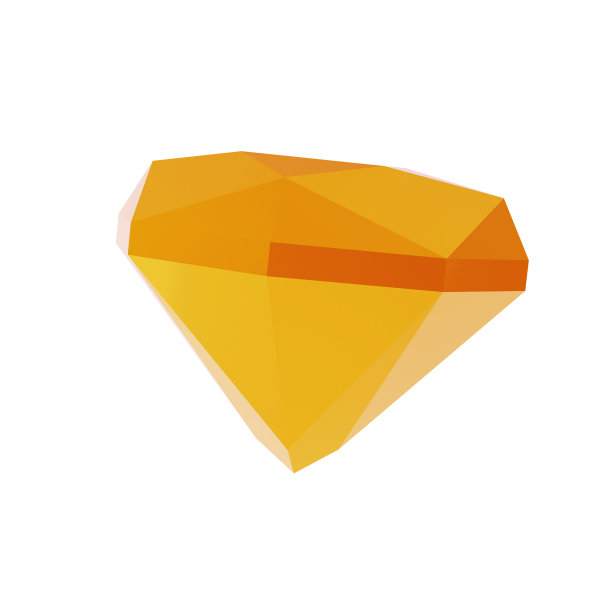 三维抽象形状黄金钻石几何。逼真的光泽金色豪华模板装饰设计插图。极简主义明亮的模型与剪辑路径隔离图片下载