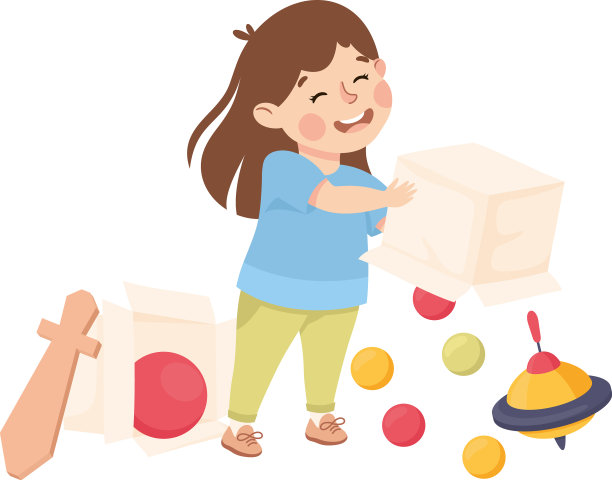 小女孩把玩具扔得到处都是图片下载