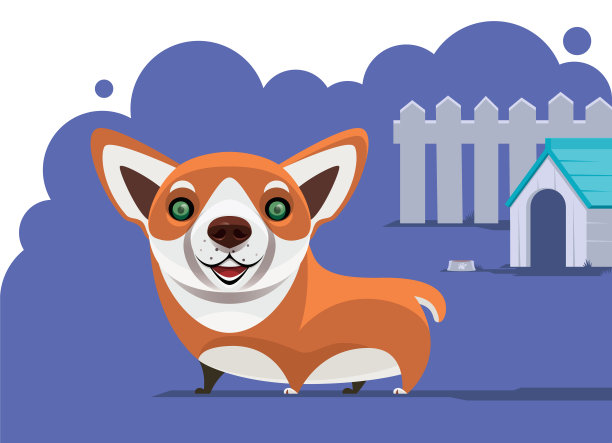 微笑的威尔士矮脚狗图片下载