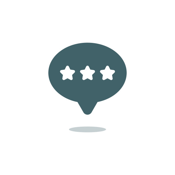 带星形图案的聊天气泡图标图片下载