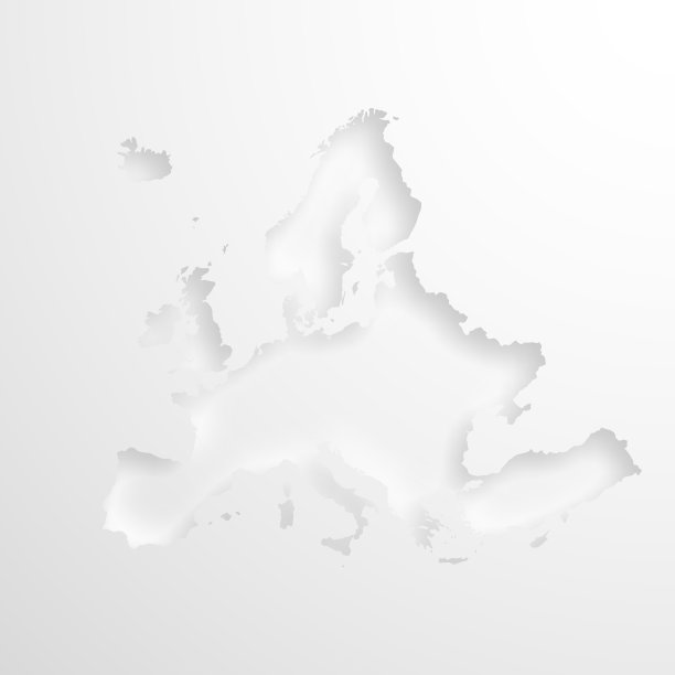 欧洲地图与压纹纸效果空白背景图片下载