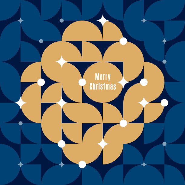 几何圣诞装饰图片下载