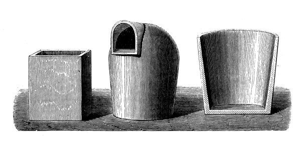 19世纪工业、技术和工艺的古董插图:玻璃、水晶、瓶子和圣杯的生产图片下载