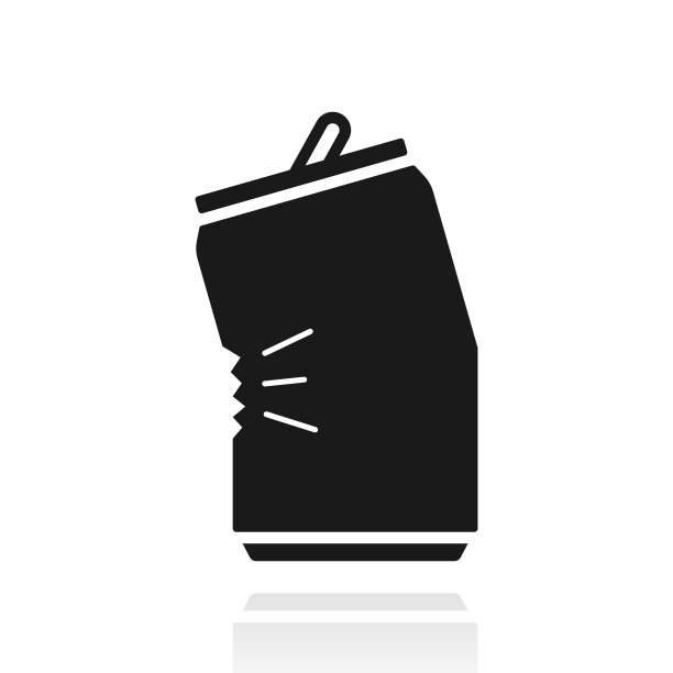 压碎。白色背景上反射的图标图片下载