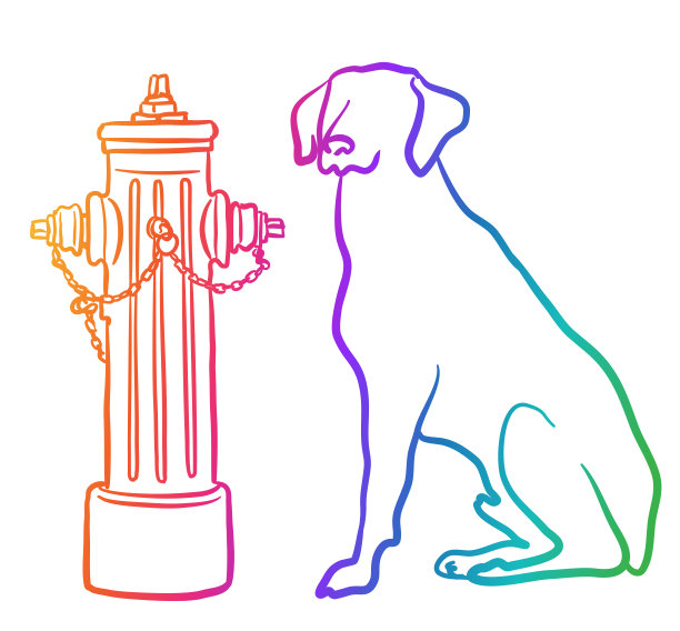 消防栓和彩虹狗图片下载