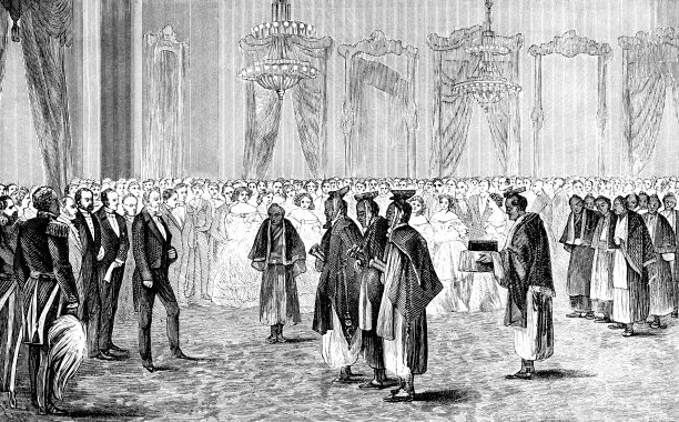 布坎南总统接待日本大使馆图片下载