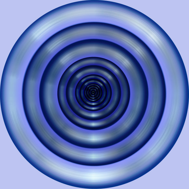 蓝色的同心圆图片下载
