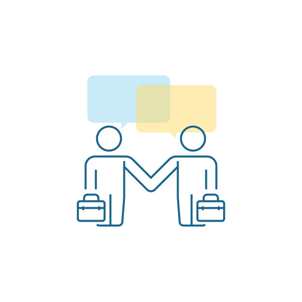 分享图标，两位商人交谈图标图片下载