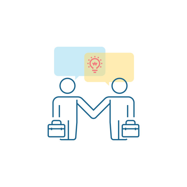 分享图标，两位商人交谈图标图片下载