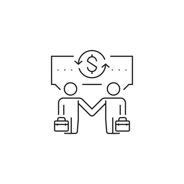 分享图标，两位商人交谈图标图片下载