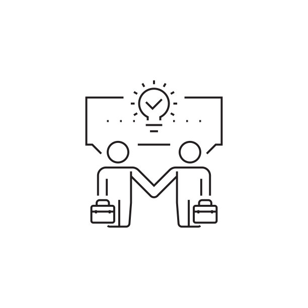 分享图标，两位商人交谈图标图片下载