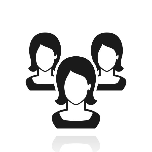 商人的团队。白色背景上反射的图标图片下载