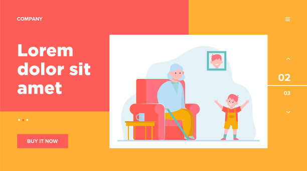 奶奶坐在椅子上和小孙子图片下载