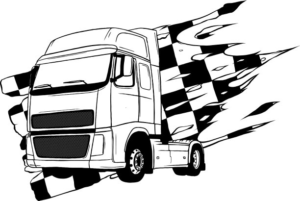 经典的美国黑白卡车图片下载