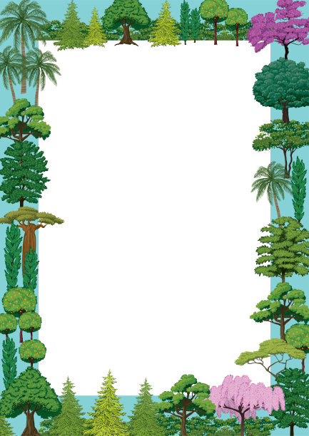 由世界的树木构成的框架图片下载
