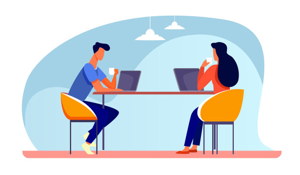 同事们在休息时间讨论项目图片下载