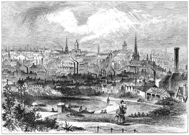 英国西米德兰兹郡伯明翰市，19世纪图片下载