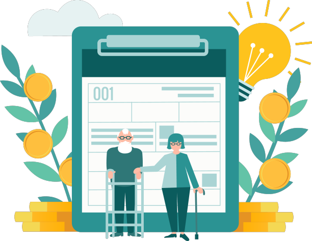 对一对老年夫妇的贷款批准图片下载