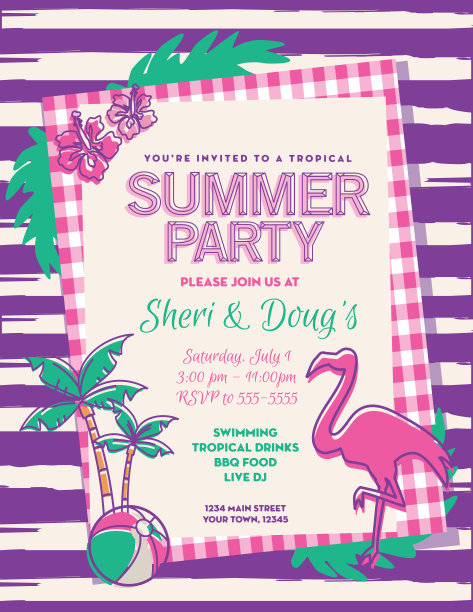 夏季派对邀请设计模板图片下载