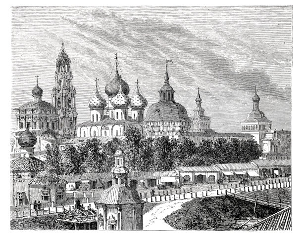 俄罗斯莫斯科的城市景观，1865年图片下载