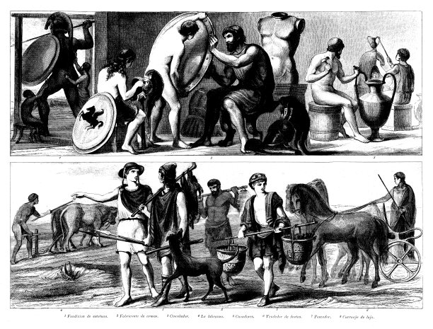 古董雕刻收藏，文明:希腊人图片下载