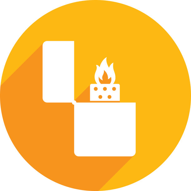 金属打火机图标剪影圆图片下载