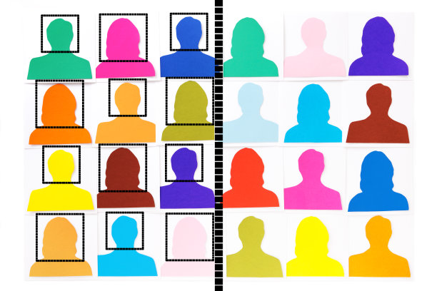 面部识别分裂的人图片下载