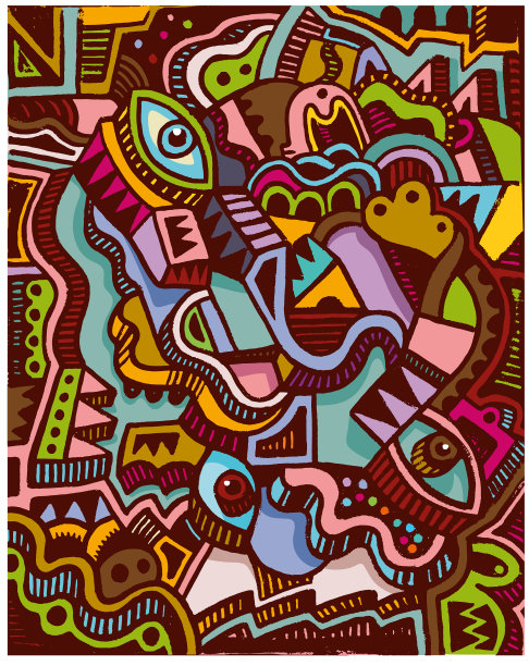 抽象背景画插图图片下载