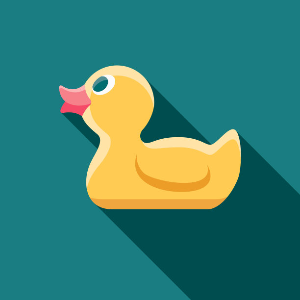 橡皮鸭平面设计婴儿图标图片下载