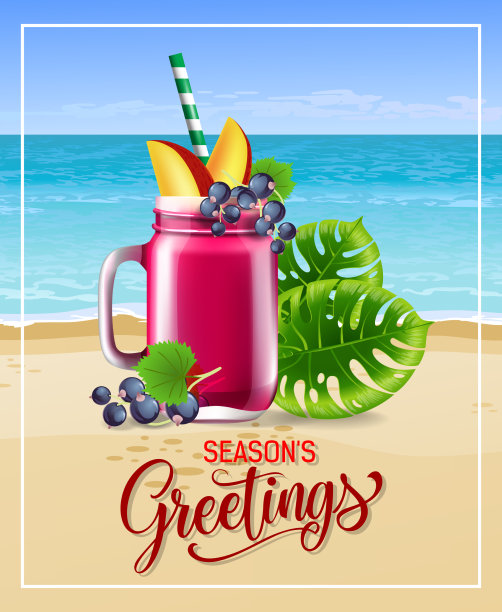 季节的问候用海边的信笺图片下载