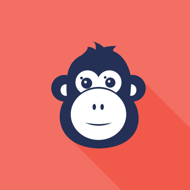 猴子头图标海军和珊瑚背景图片下载