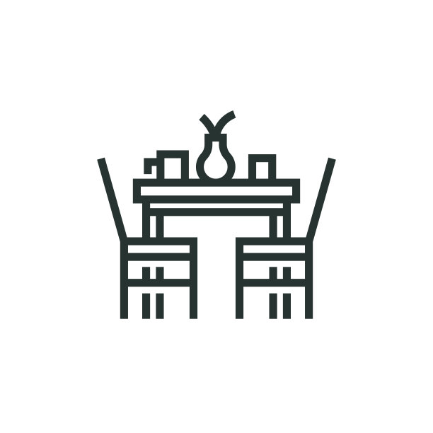 餐桌线条图标图片下载